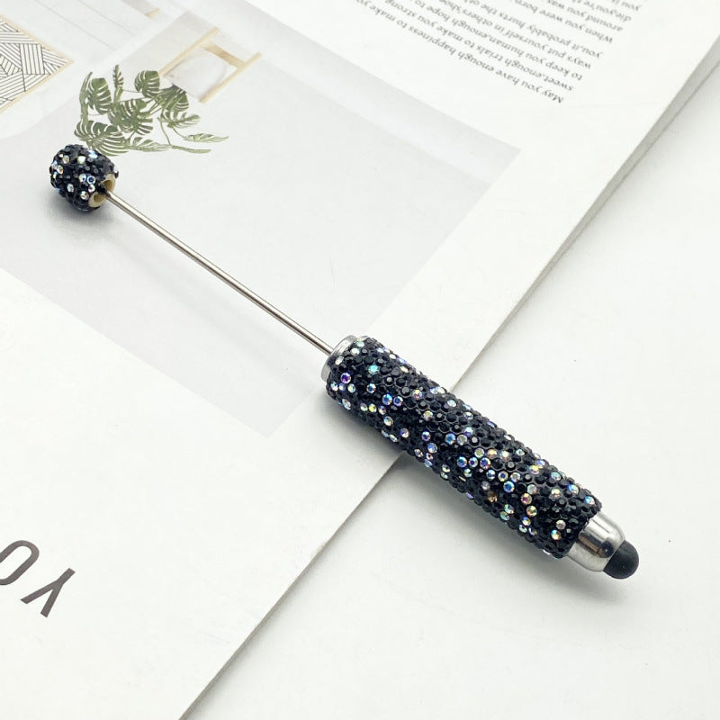 AB colorful full diamond touch screen pen DIY clay handmade rhinestone ballpoint pen live broadcast hot sale beaded gift pen hot sale