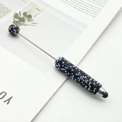 AB colorful full diamond touch screen pen DIY clay handmade rhinestone ballpoint pen live broadcast hot sale beaded gift pen hot sale