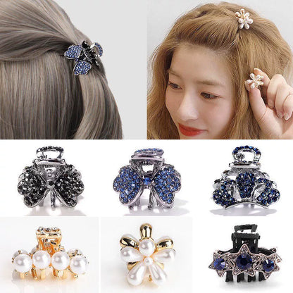 2026 new high-end flash diamond metal hairpin small grab clip women's bangs clip side forehead hairpin Korean headdress