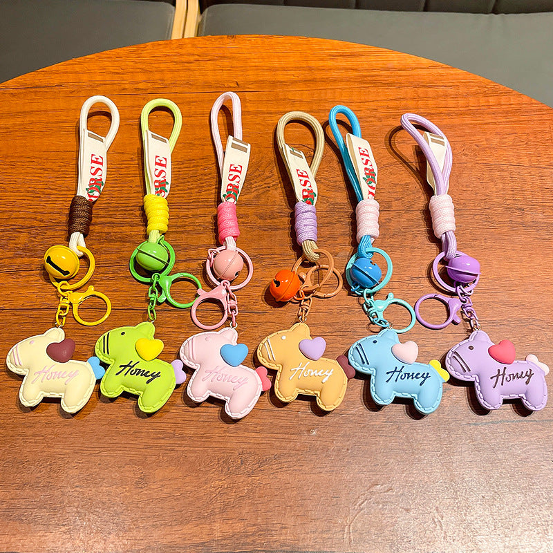 Horse Keychain - Love Pony Mobile Phone Pendant Car Key Chain Student Gift