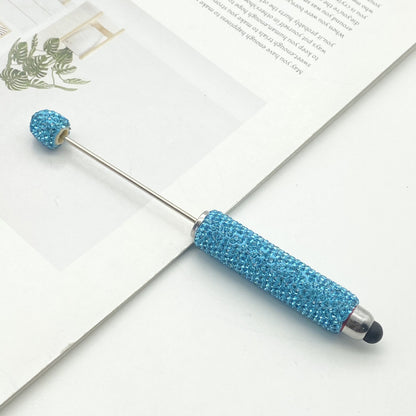 DIY touch screen full diamond ballpoint pen multi-function capacitive stylus cute pen ins solid color rhinestone touch screen pen in stock