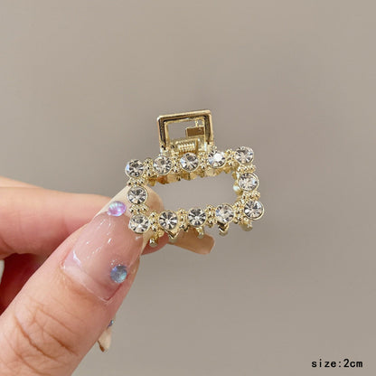 High-end flash diamond metal hair clip, small grab clip for women, bangs clip, side forehead hair clip, Korean headpiece clip, secure hair