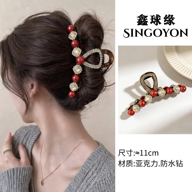 Large Versatile Grab Clip Women's Back of Head Shark Clip Korean Premium Hairpin 2026 Temperament Disc Hair Accessories