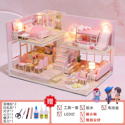 Yangbei DIY cabin making mini princess small house model assembly villa toy creative birthday gift female