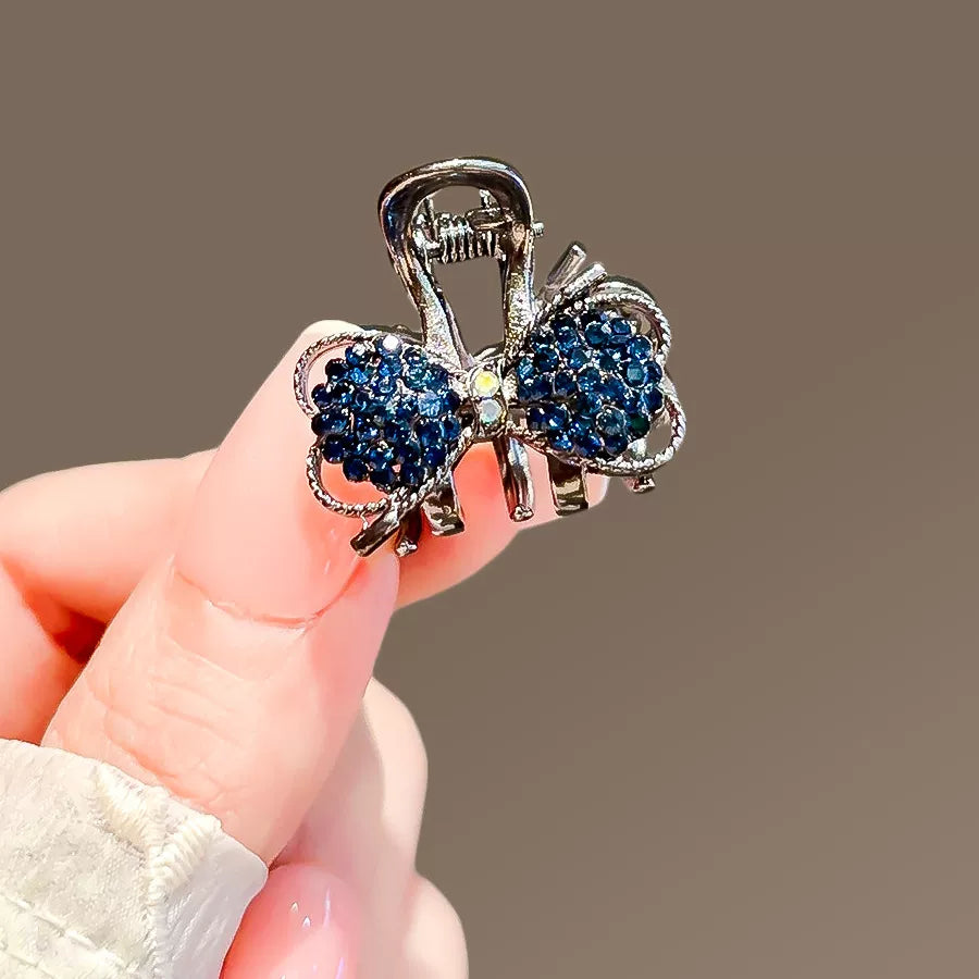 Mini small bow rhinestone hair clip, new exquisite bangs side clip, top small grab clip, crushed hair clip