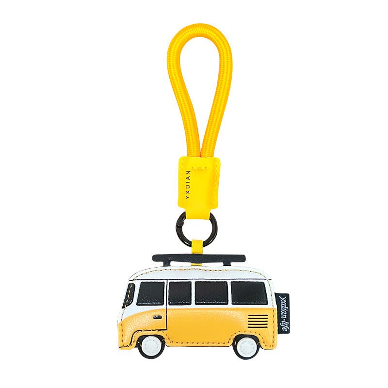 Creative PU Leather Transportation Keychain Pendant Cute Couple Bag Keychain Pendant Small Gift Wholesale