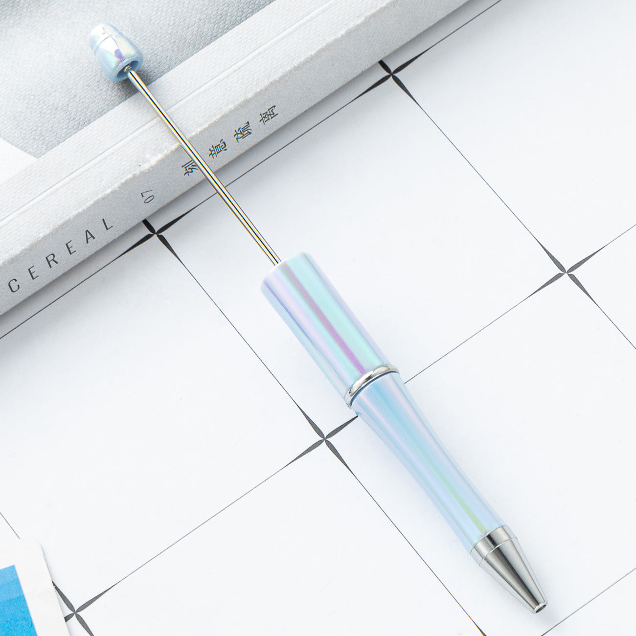 DIY Ballpoint Pen - Wholesale Plastic Printable Logo UV Gradient Beaded Pen