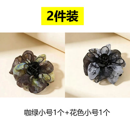 Small Cloud Bubble Claw Clip for Women, High-End Butterfly Bow Hair Clip, Hair Volume Small, Back Shark Clip Flower Hair