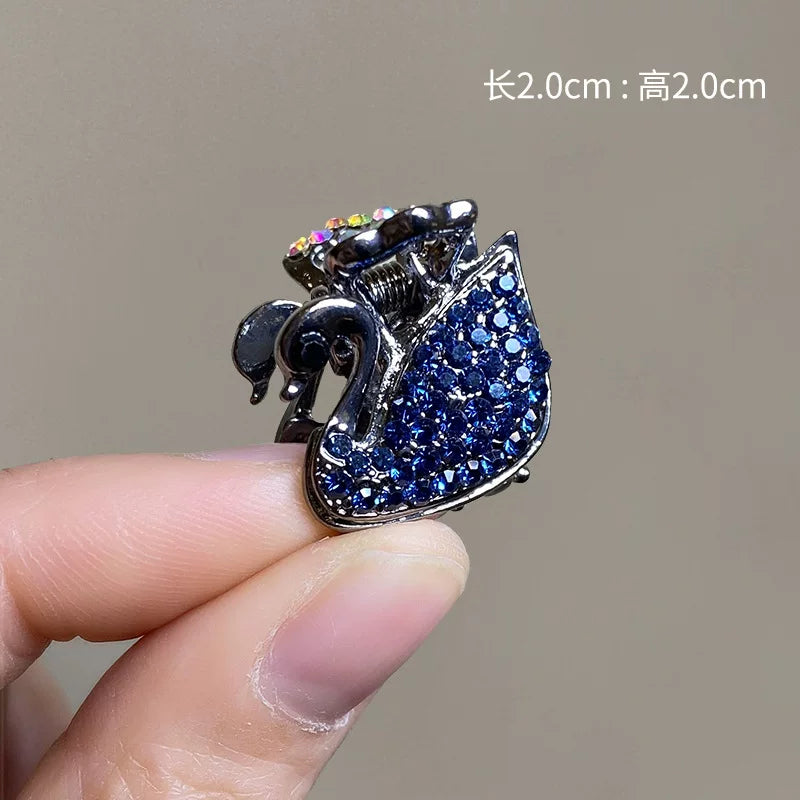 2026 new high-end flash diamond metal hairpin small grab clip women's bangs clip side forehead hairpin Korean headdress