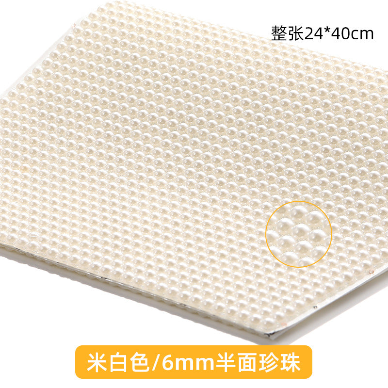 Resin 24*40CM pearl diamond mesh water rhinestone glue mesh peels off and sticks instantly for DIY crafts, sequins, glue, jewelry accessories