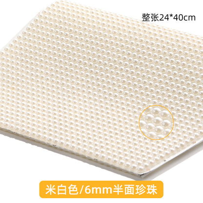 Resin 24*40CM pearl diamond mesh water rhinestone glue mesh peels off and sticks instantly for DIY crafts, sequins, glue, jewelry accessories