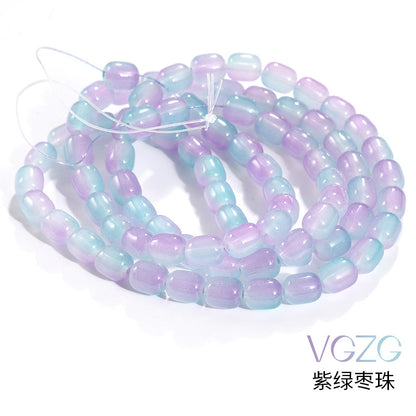 DIY Two-Color Date Bead - Handmade Loose Beads Bracelet Necklace Jewelry Accessories