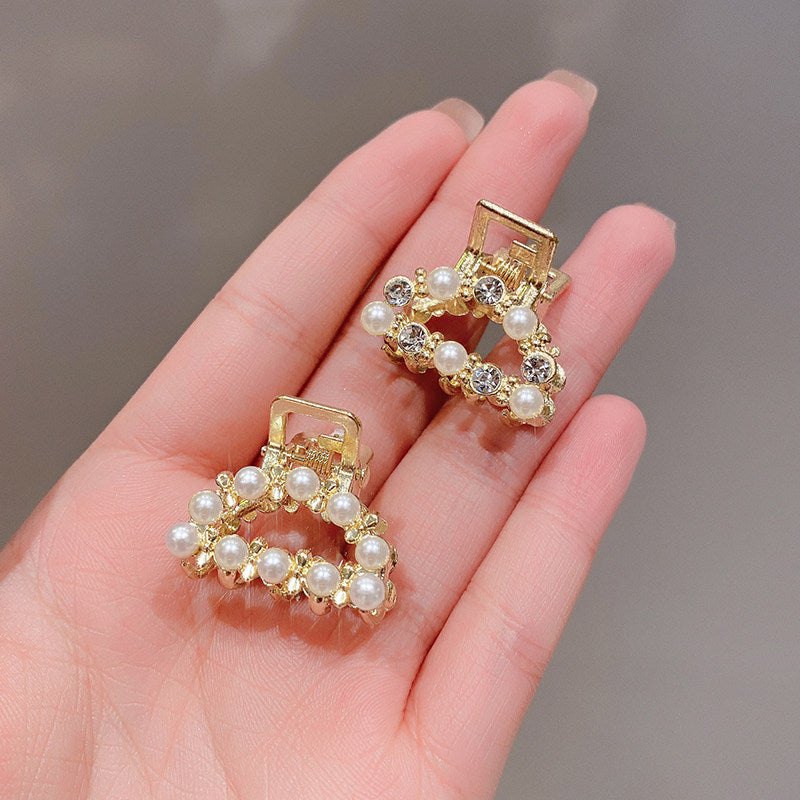 High-end flash diamond metal hair clip, small grab clip for women, bangs clip, side forehead hair clip, Korean headpiece clip, secure hair