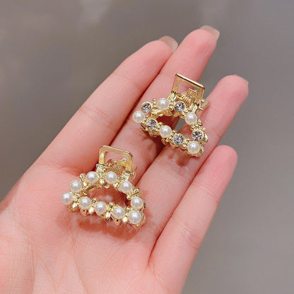 High-end flash diamond metal hair clip, small grab clip for women, bangs clip, side forehead hair clip, Korean headpiece clip, secure hair