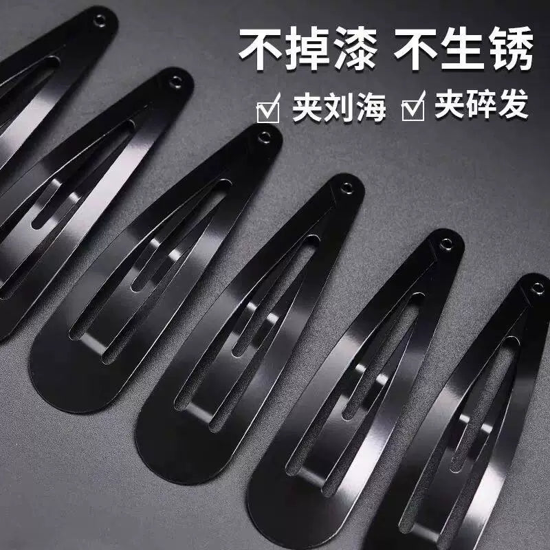 Black BB hair clips for women, 2026 new style, bangs clip, hair clip, hair clip on the back of the head, loose hair clip on the forehead, metal water drop clip