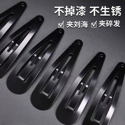 Black BB hair clips for women, 2026 new style, bangs clip, hair clip, hair clip on the back of the head, loose hair clip on the forehead, metal water drop clip