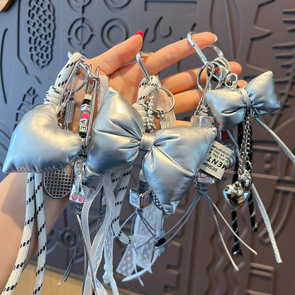 miu series diy silver bracelet keychain pendant couple car key chain creative bag pendant accessories wholesale