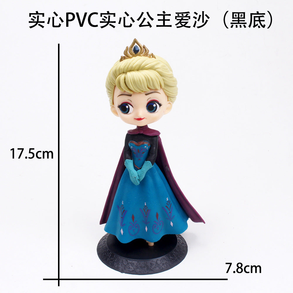 Q version of the girl, the 2nd generation of the ice and snow series princess, the 3rd generation of Elsa, the cake decoration ornaments, the figure model scene decoration