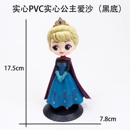 Q version of the girl, the 2nd generation of the ice and snow series princess, the 3rd generation of Elsa, the cake decoration ornaments, the figure model scene decoration