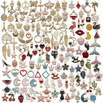 pendant Charms mix collections - Dripping Alloy DIY Bracelet Necklace Earring Key Ring Pendant