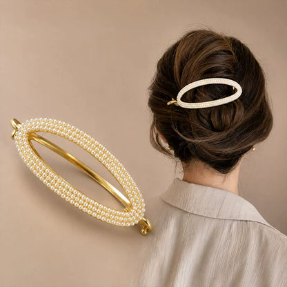 Large size with a sophisticated feel, fully diamond-filled metallic temperament, light luxury twist twist pin, figure-eight hair updo, exquisite headpiece hair accessory for women