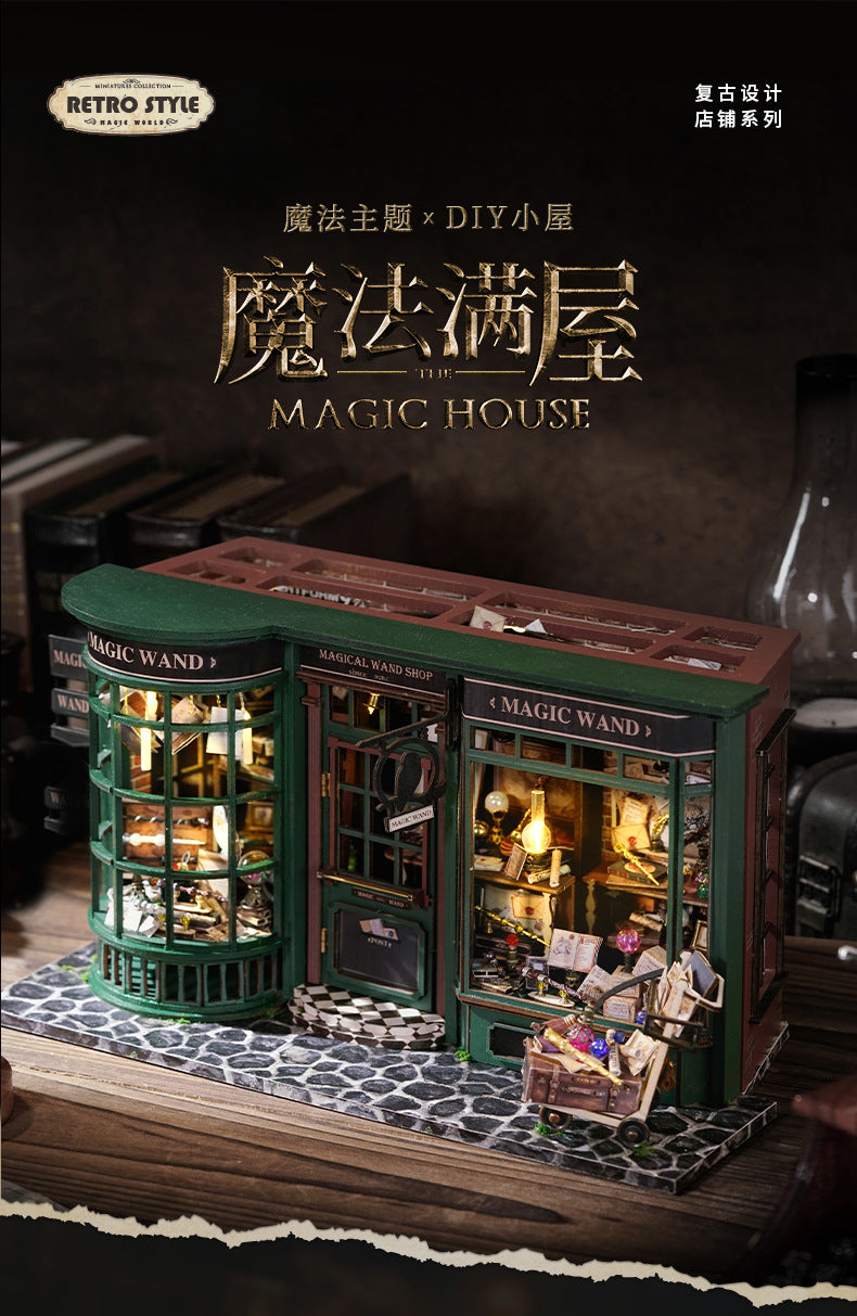Wisdom House DIY Cottage Magic Full House European Retro Handmade Assembly Model Creative Heartfelt Gifts for Men and Women