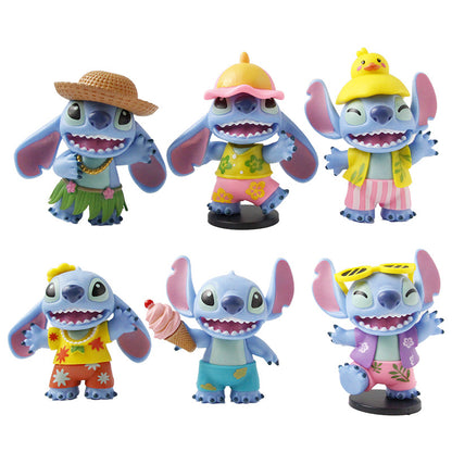 Stitch's summer party series blind box is cute and plays with summer series figure peripherals