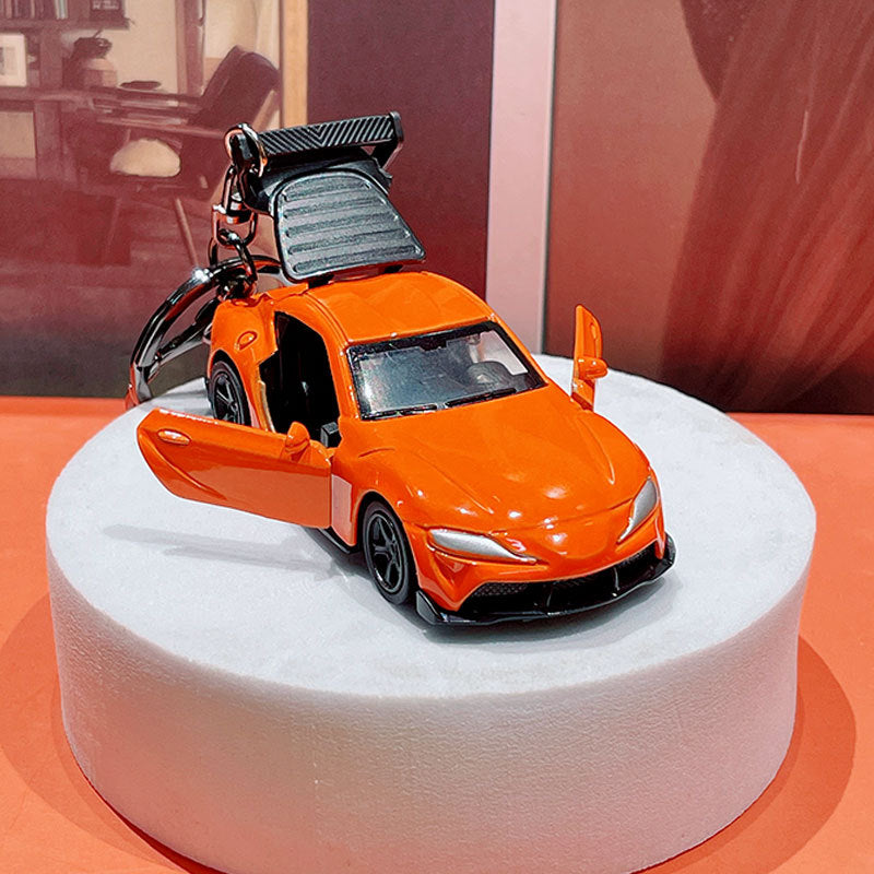 Creative Simulation Mini Sports Car Keychain - Cartoon Schoolbag Car Pendant Keychain Creative Gift