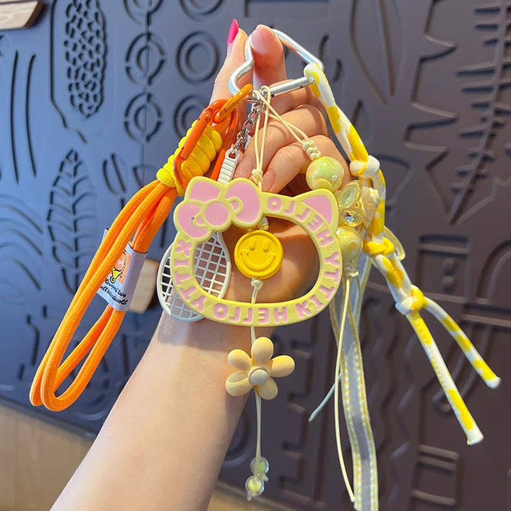 Creative miu dopamine KT cat bracelet keychain bag pendant accessories car school bag keychain pendant