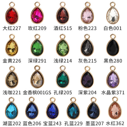 Cross-border hot-selling waterdrop pendants, gold-plated base diamond-inlaid headbands, clothing accessories, earrings, necklaces, accessories, versatile single pendants