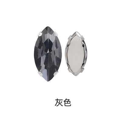 Navette Crystal Square Claw Rhinestones - Thickened Bottom Hand-Sewn Shoes Luggage Clothing Accessories