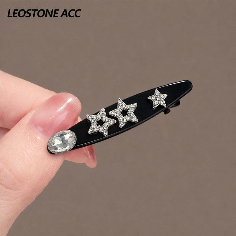 Small bangs clip shredded hairpin side forehead hairpin women's high-end new Korean mini flash diamond hairpin
