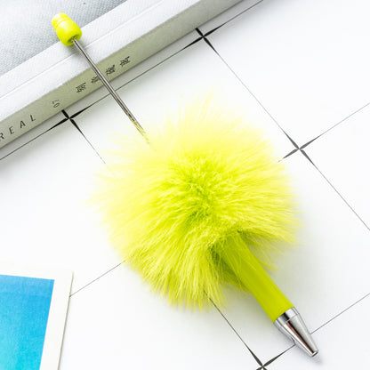 DIY Plastic Ballpoint Pen - Creative Handmade Plush Cartoon Hairball Pen Wholesale
