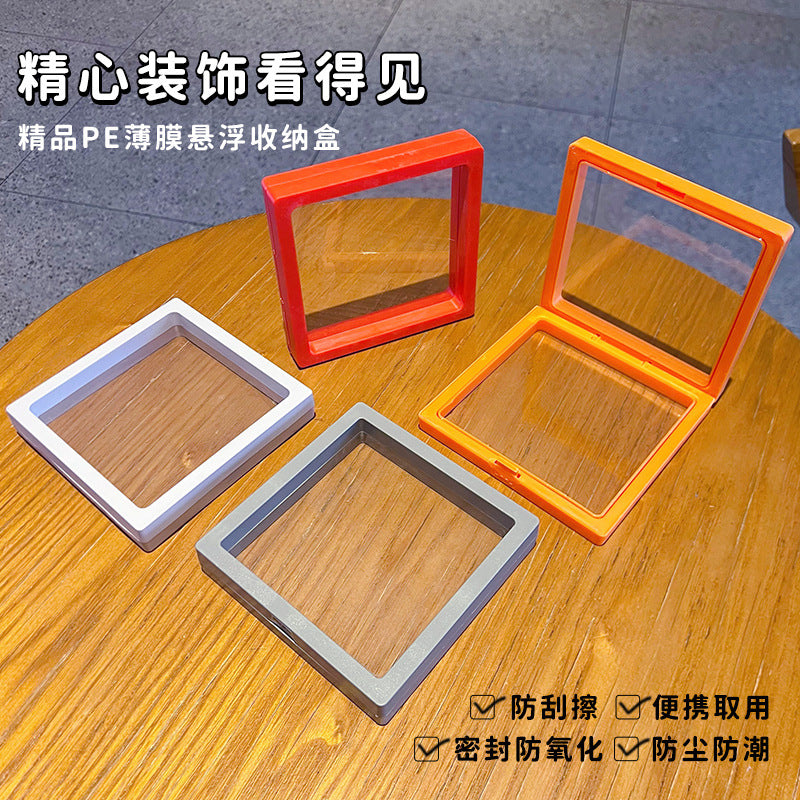 Jewelry PE suspension box, transparent bracelet box, display rack, dustproof storage box, temple Buddha bead box, film packaging box