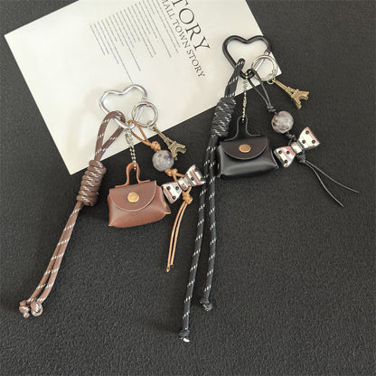 Bag Hanging Mobile Phone Lanyard Fashion Pendant Braided Bow Keychain