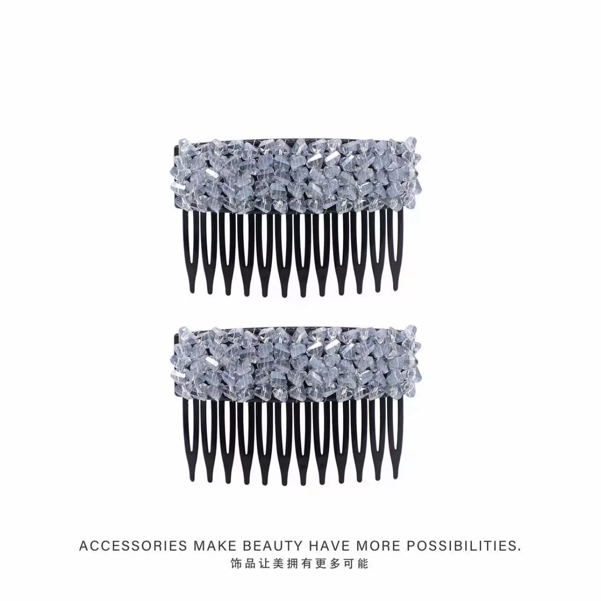Elegant light luxury rhinestone hair comb, high-end inverted comb hair accessory, new style of bangs and loose hair organizer, side hair clip