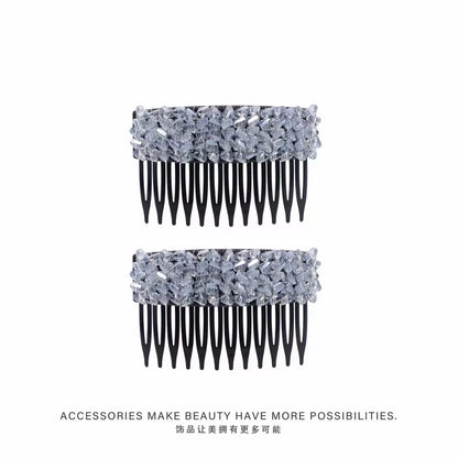 Elegant light luxury rhinestone hair comb, high-end inverted comb hair accessory, new style of bangs and loose hair organizer, side hair clip