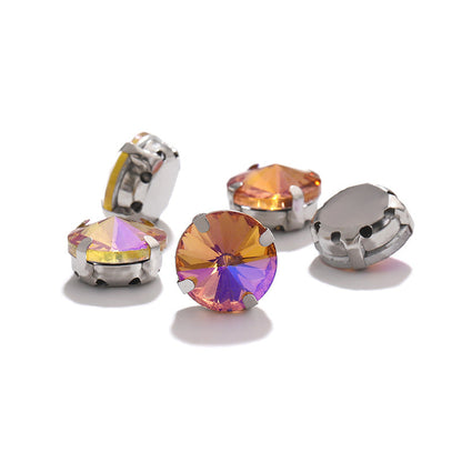 Rivoli Crystal Square Claw Rhinestones - Hand-Sewn Shoe Luggage Clothing Accessories