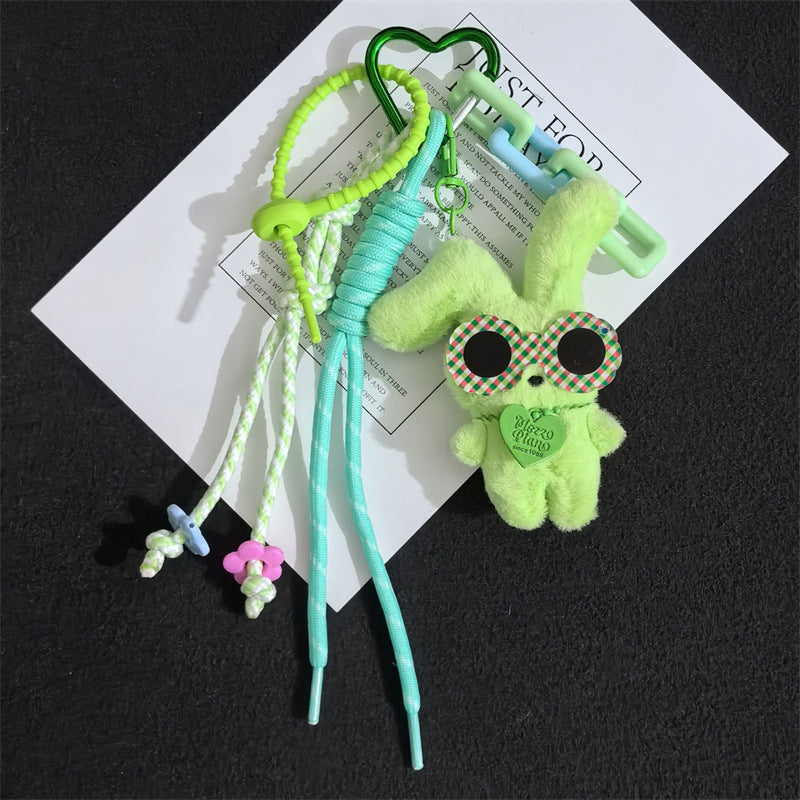 Cute Personality Plush Rabbit Couple Girlfriend Bag Keychain Doll Doll Pendant Keychain Pendant Wholesale