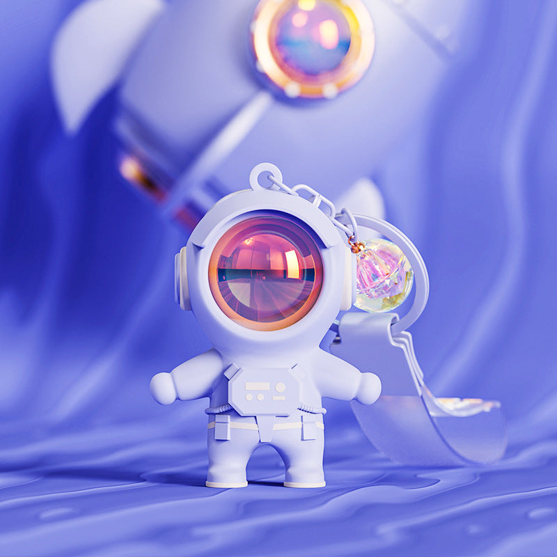 Genuine Astronaut Sunset Atmosphere Light Keychain - Cartoon Couple Schoolbag Ornament Wholesale