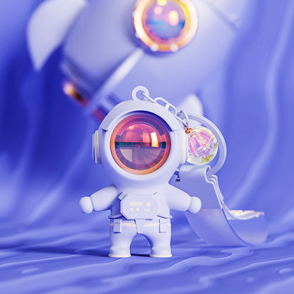 Genuine Astronaut Sunset Atmosphere Light Keychain - Cartoon Couple Schoolbag Ornament Wholesale