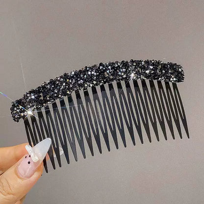 2026 New Sparkling Rhinestone Hair Comb, Loose Hair Organizer, Bangs Hair Clip, Frontal Side Hair Clip, Back-of-Head Comb