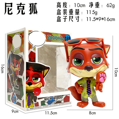 Cross-border crazy animal city Judy Rabbit Nick Fox figure model cute cartoon anime figure movie peripherals