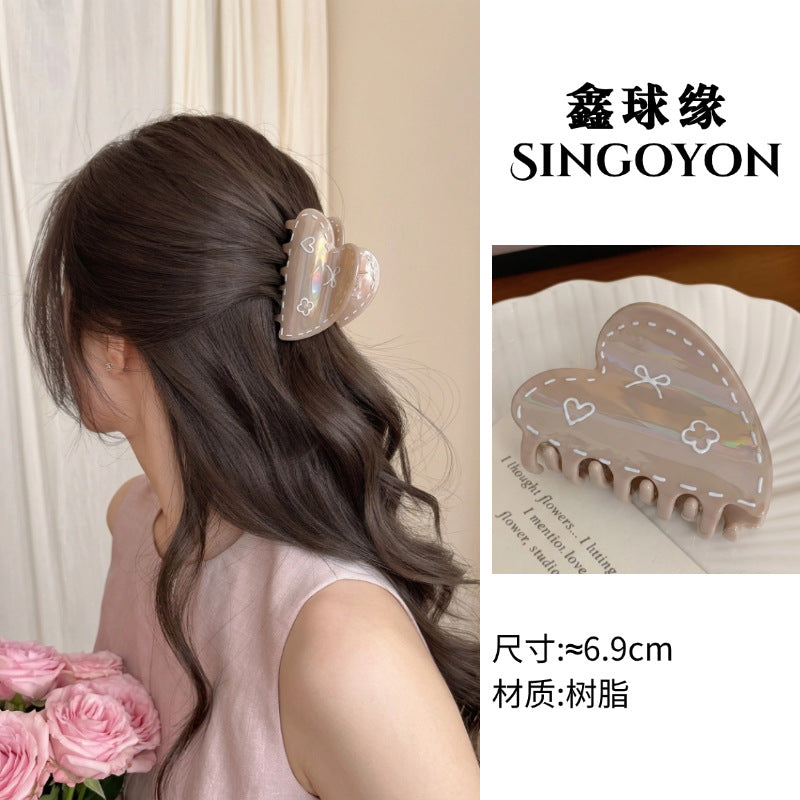 Large Versatile Grab Clip Women's Back of Head Shark Clip Korean Premium Hairpin 2026 Temperament Disc Hair Accessories