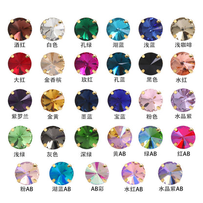 Xichuan new gold background satellite square corner hand sewing drill claw drill DIY clothing collar dress accessories material wholesale