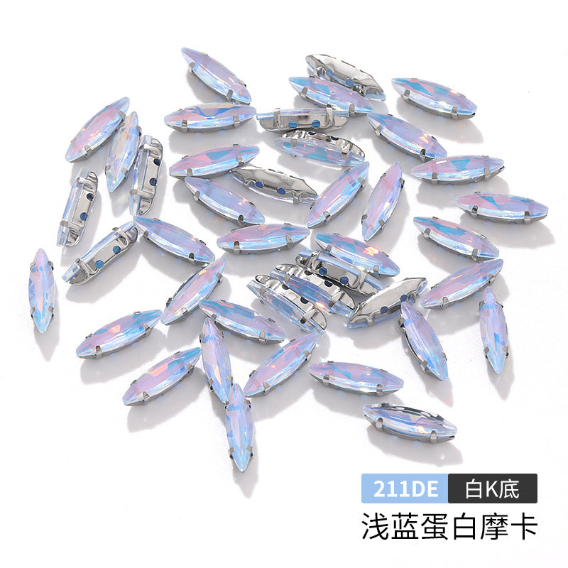 Slender claw drill, manual drilling, hand-stitched glass drill, anti-hook claw drill, hat accessories, clothing accessories, fine brassicle claw drill