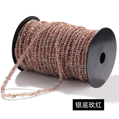 0.9mm wide double-sided tape peels off and sticks diamonds with rhinestone claw chains, diamond strips, colorful diamond chains, dense DIY accessories