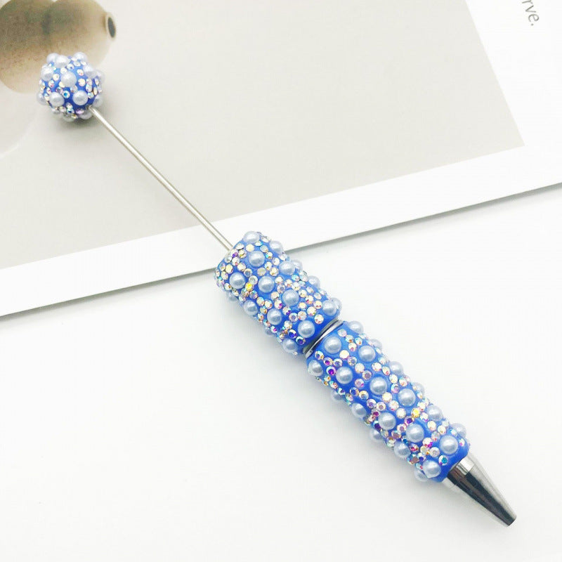 DIY  heavy industry full of diamonds full of pearl ballpoint pen creative gradient beaded ballpoint pen gift pen spot wholesale