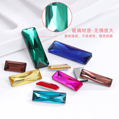 Spot wholesale Rectangular culet, special-shaped, crystal glass diamonds, mobile phone cases, perfume seats, bags and other DIY sticker drills