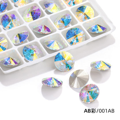 K9 High-End Rhinestone, Satellite, Special-Shaped High-Top Diamond, Wedding Dress, Dress, Crystal Jewelry, Nail Art, Diamond Material, Pointed Bottom Rhinestone